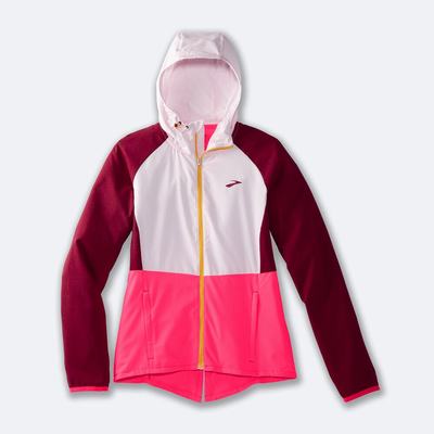 Women's Brooks Canopy Jackets Burgundy/Pink | USA16740