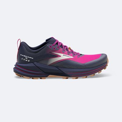 Women's Brooks Cascadia 16 Trail Running Shoes Navy/Pink | USA16947