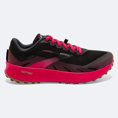 Women's Brooks Catamount Trail Running Shoes Black/Pink | USA10945