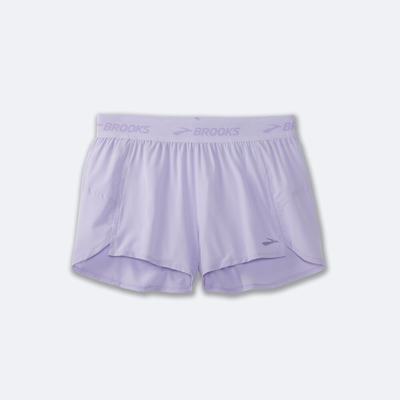 Women's Brooks Chaser 3" Running Shorts Purple Grey | USA27164