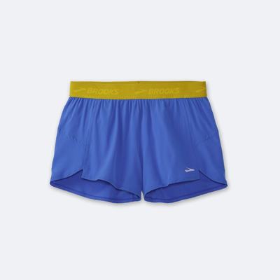 Women's Brooks Chaser 3" Running Shorts Blue/Gold | USA89274