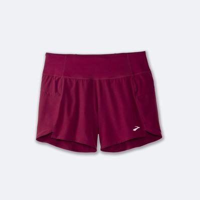 Women's Brooks Chaser 5" Running Shorts Burgundy | USA50614