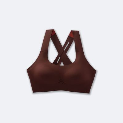 Women's Brooks Dare Crossback Run Bra 2.0 Sports Bras Chocolate/Copper | USA37816