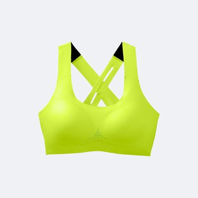 Women's Brooks Dare Crossback Run Bra 2.0 Sports Bras Yellow | USA43815