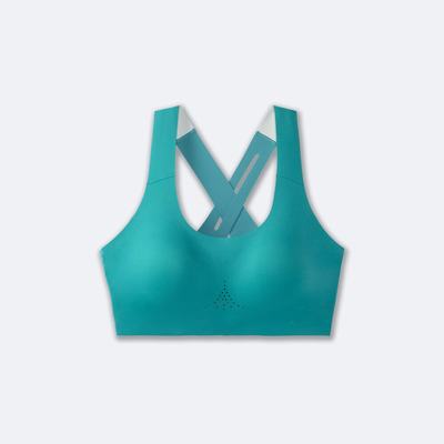 Women's Brooks Dare Crossback Run Bra 2.0 Sports Bras Green | USA45208