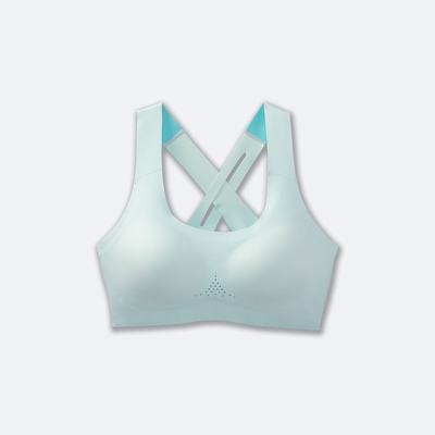 Women's Brooks Dare Crossback Run Bra 2.0 Sports Bras Blue/Turquoise | USA97625