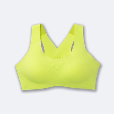 Women's Brooks Dare Crossback Run Bra Sports Bras Yellow | USA06397