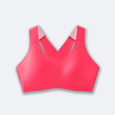 Women's Brooks Dare Crossback Run Bra Sports Bras Pink | USA13209