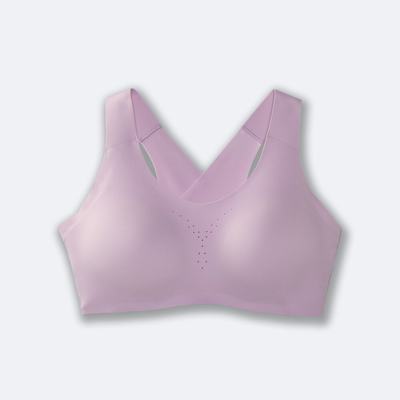 Women's Brooks Dare Crossback Run Bra Sports Bras Purple | USA38417