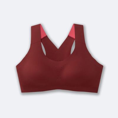 Women's Brooks Dare Crossback Run Bra Sports Bras Red | USA45861