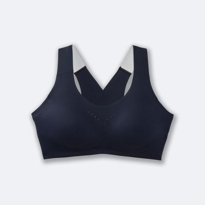 Women's Brooks Dare Crossback Run Bra Sports Bras Navy | USA80615