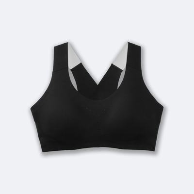 Women's Brooks Dare Crossback Run Bra Sports Bras Black | USA96213