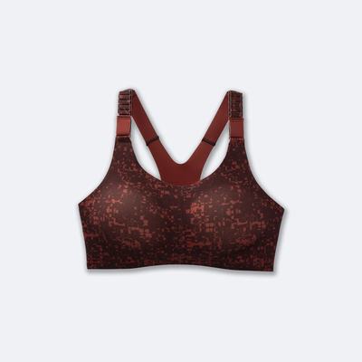 Women's Brooks Dare Racerback Run Bra 2.0 Sports Bras Dark Brown | USA34517