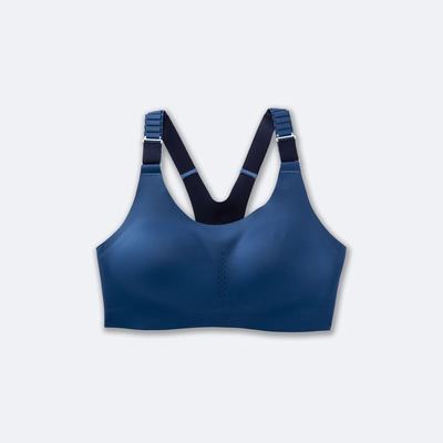 Women's Brooks Dare Racerback Run Bra 2.0 Sports Bras Blue/Navy | USA75960