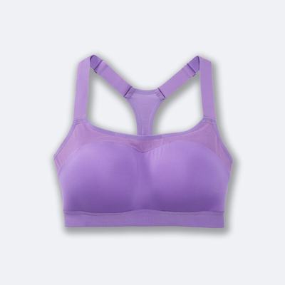 Women's Brooks Dare Racerback Run Bra Sports Bras Purple | USA09218