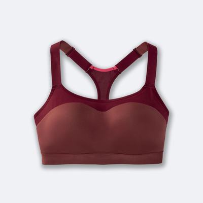 Women's Brooks Dare Racerback Run Bra Sports Bras Terracotta | USA41829