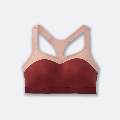 Women's Brooks Dare Racerback Run Bra Sports Bras Rose | USA65398