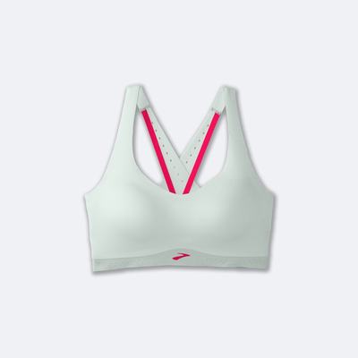 Women's Brooks Dare Strappy Run Bra 2.0 Sports Bras Mint/Pink | USA07258