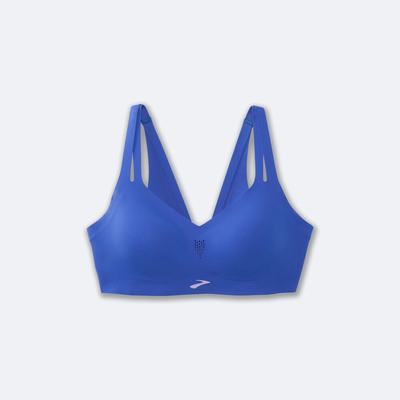 Women's Brooks Dare Strappy Run Bra Sports Bras Blue | USA09354