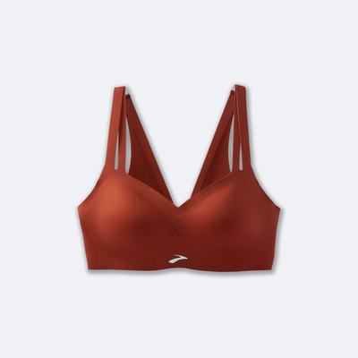 Women's Brooks Dare Strappy Run Bra Sports Bras Copper/Blue | USA98603