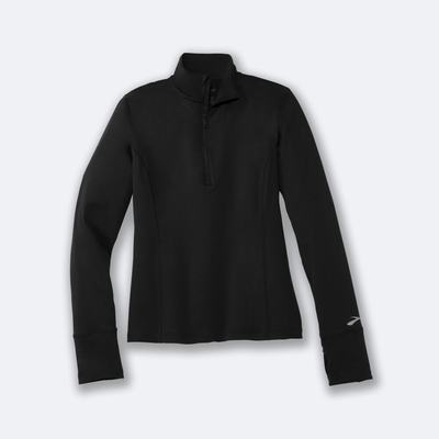 Women's Brooks Dash 1/2 Zip Jackets Black | USA16943