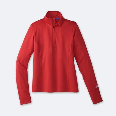 Women's Brooks Dash 1/2 Zip Jackets Red | USA75920