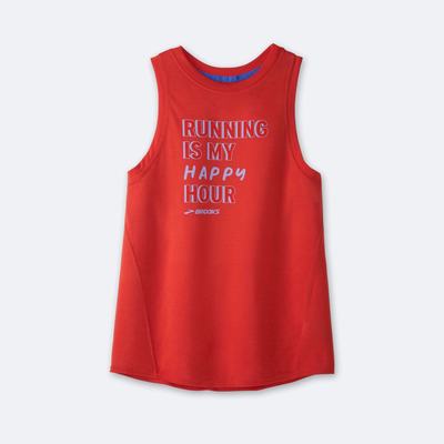 Women's Brooks Distance Graphic Tanks Red | USA06534