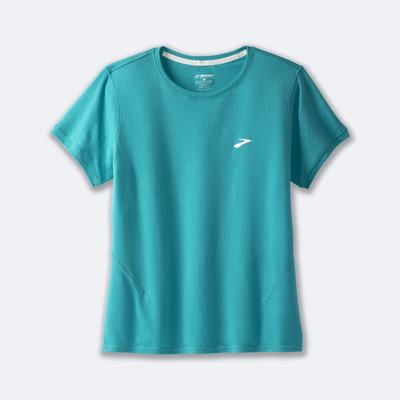 Women's Brooks Distance Short Sleeve 2.0 T-Shirts Green | USA57018