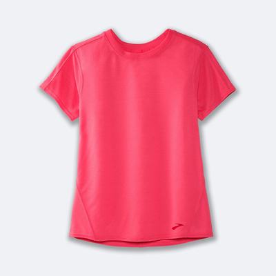 Women's Brooks Distance Short Sleeve T-Shirts Pink | USA79304