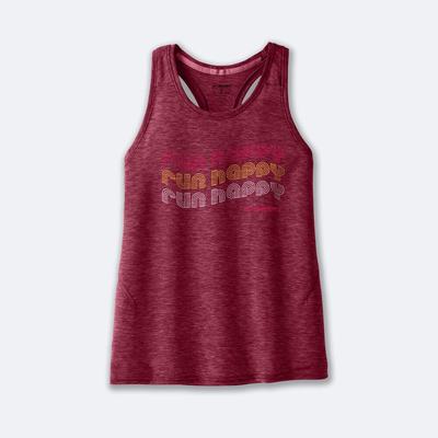 Women's Brooks Distance Tank 2.0 Tanks Red | USA30562