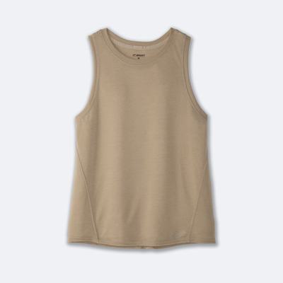 Women's Brooks Distance Tanks Beige | USA91628