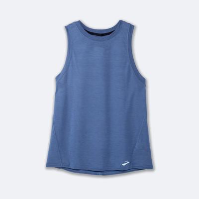 Women's Brooks Distance Tanks Blue Grey | USA38702