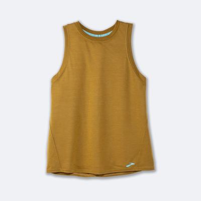 Women's Brooks Distance Tanks Olive | USA40256