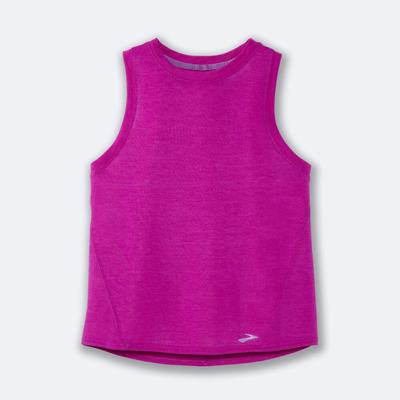 Women's Brooks Distance Tanks Pink | USA09264