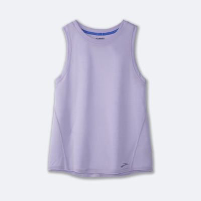 Women's Brooks Distance Tanks Purple Grey | USA39870