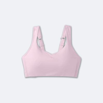 Women's Brooks Drive Convertible Run Bra Sports Bras Pink | USA02659