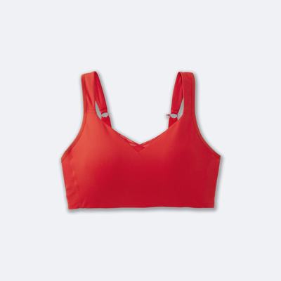 Women's Brooks Drive Convertible Run Bra Sports Bras Red | USA18342