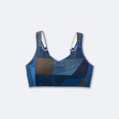 Women's Brooks Drive Convertible Run Bra Sports Bras Blue | USA23897