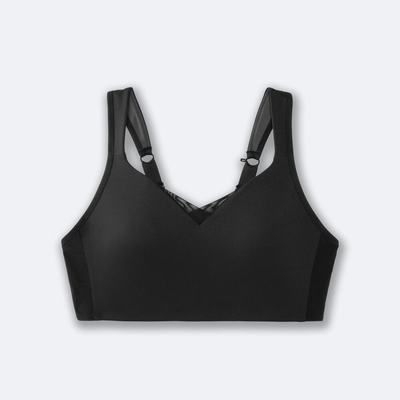 Women's Brooks Drive Convertible Run Bra Sports Bras Black | USA96728