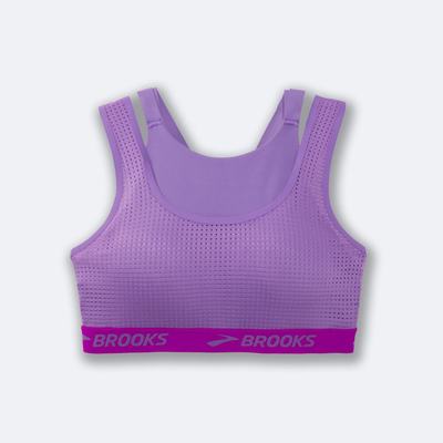 Women's Brooks Drive Mesh Run Bra Sports Bras Purple | USA62741