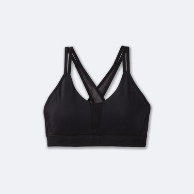 Women's Brooks Drive Plunge Run Bra 2.0 Sports Bras Black | USA43927