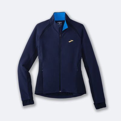 Women's Brooks Fusion Hybrid Jackets Navy/Blue | USA38651