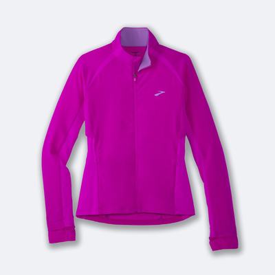 Women's Brooks Fusion Hybrid Jackets Pink/Purple | USA20961