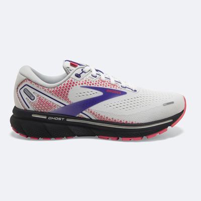 Women's Brooks Ghost 14 Road Running Shoes White/Purple/Coral | USA54976