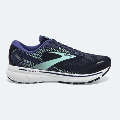 Women's Brooks Ghost 14 Road Running Shoes Navy/Green/Navy | USA95031