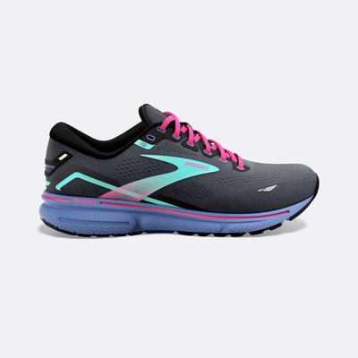 Women's Brooks Ghost 15 Road Running Shoes Black/Blue | USA12569