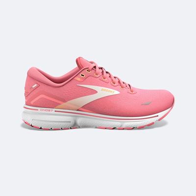 Women's Brooks Ghost 15 Road Running Shoes Rose/Coral/White | USA89473