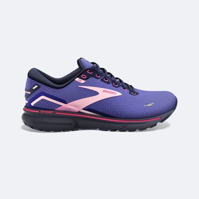 Women's Brooks Ghost 15 Road Running Shoes Blue/Navy/Pink | USA93275