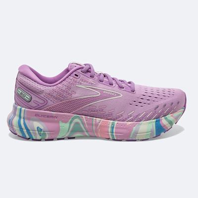 Women's Brooks Glycerin 20 Road Running Shoes Purple/Purple | USA07964