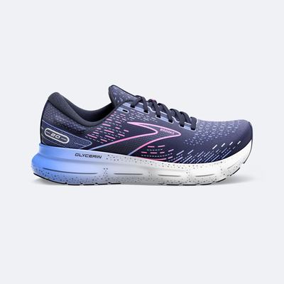 Women's Brooks Glycerin 20 Road Running Shoes Navy/Blue/Pink | USA08135